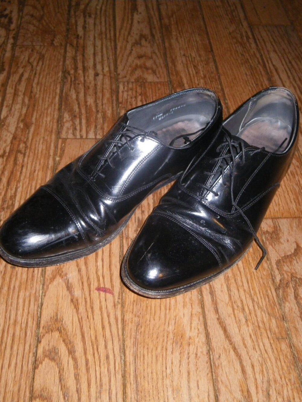 Vintage Men’s Dexter USA Black Leather Cap Toe Formal Dress Shoes